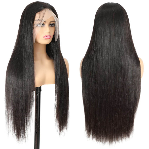 WigWisp Wholesale Human Lace Front Straight Wigs 30Inch Virgin Wig Full Frontal Straight Hair Wig For Black Women