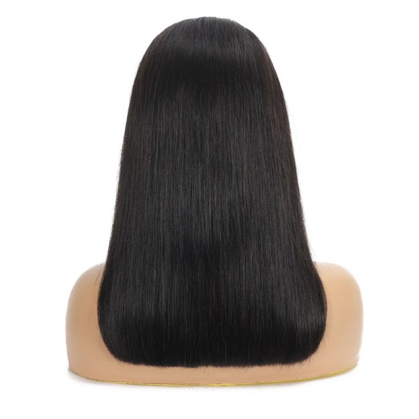 High-Quality Straight 14” 180% Density transparent 13*4 full frontal wig